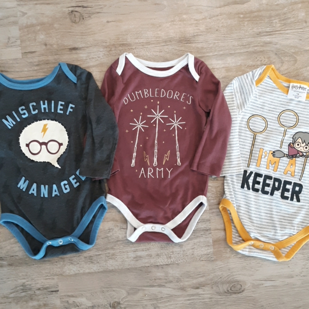 Set of 12 Month Harry Potter Onsies